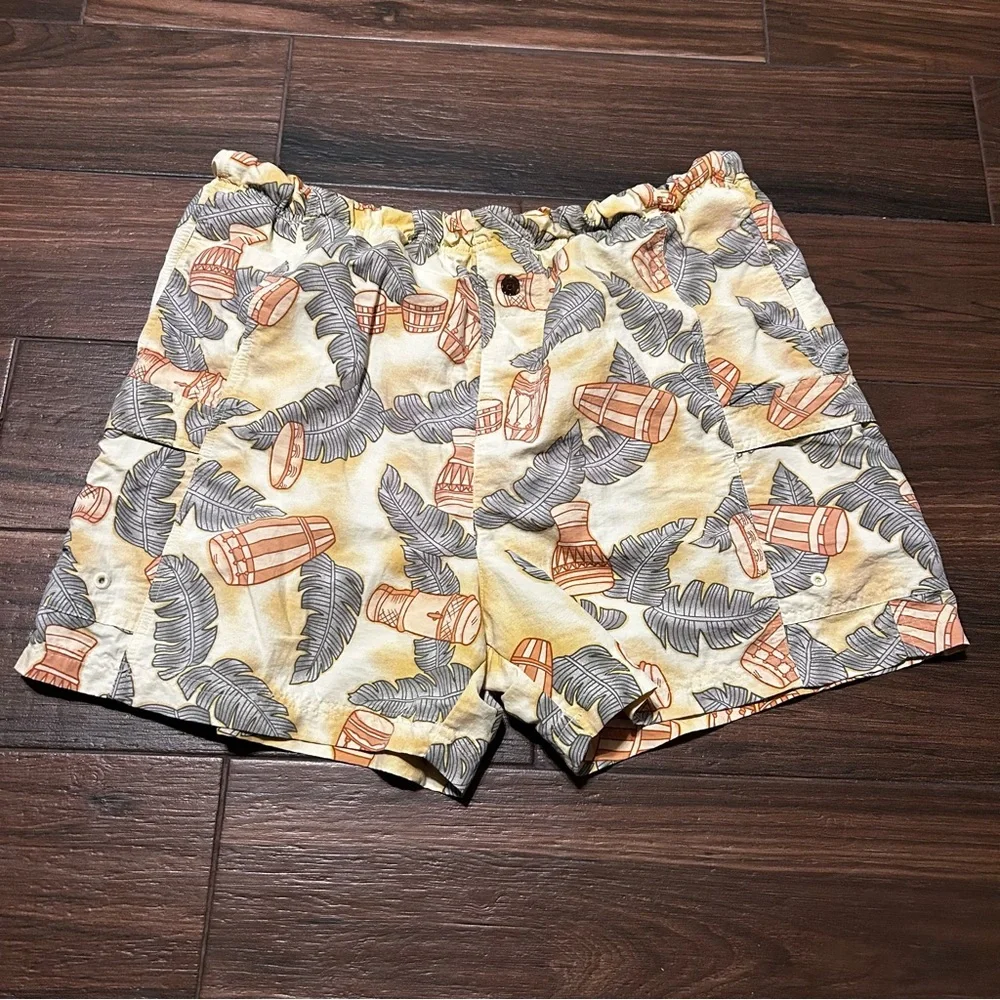 Tommy‎ Bahama Men’s Swim Trunks Large Yellow Bongos Foliage
